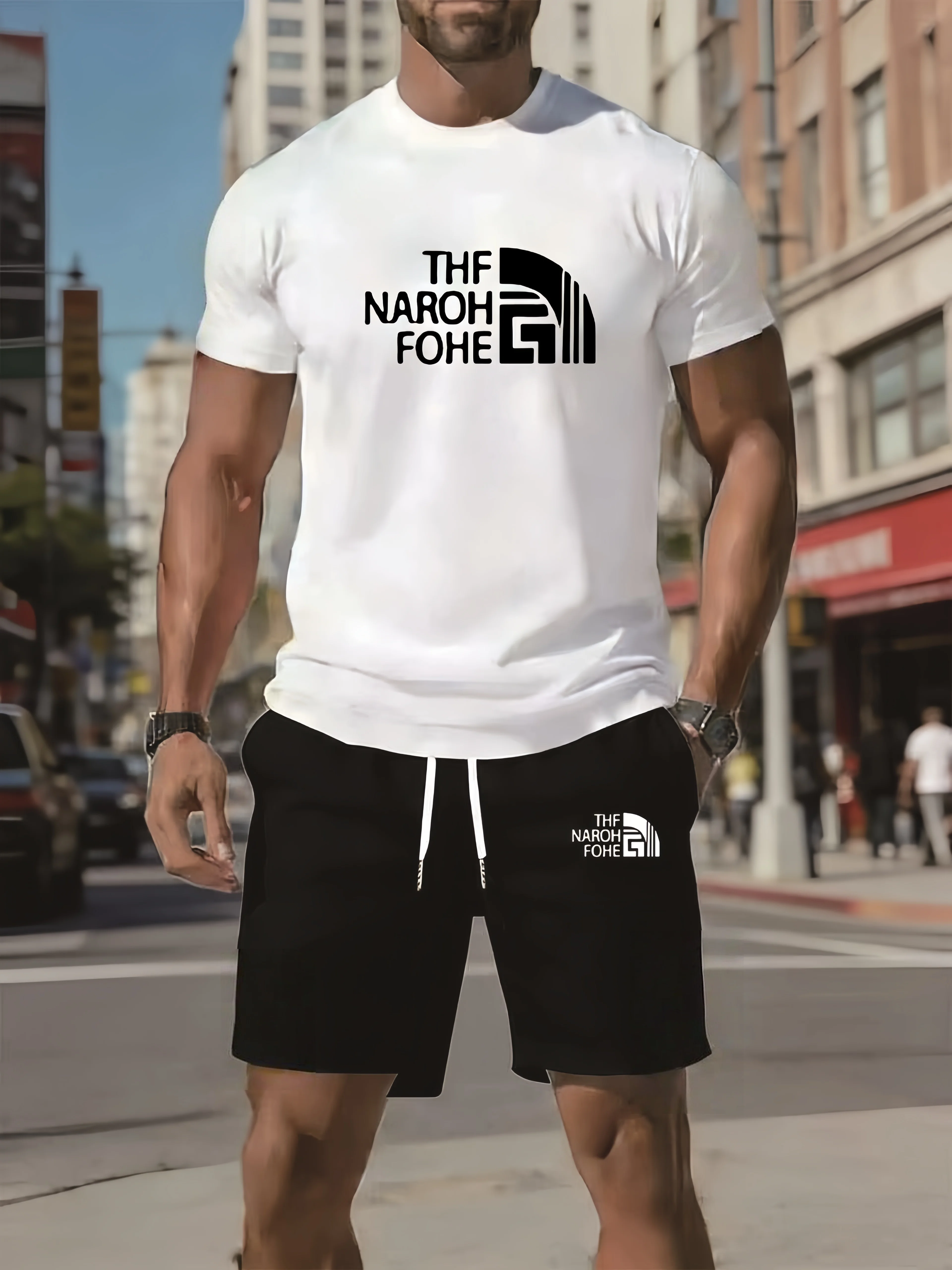 2026 Fashion Sportswear Set - Summer Loose and Versatile Short Sleeve + Shorts
