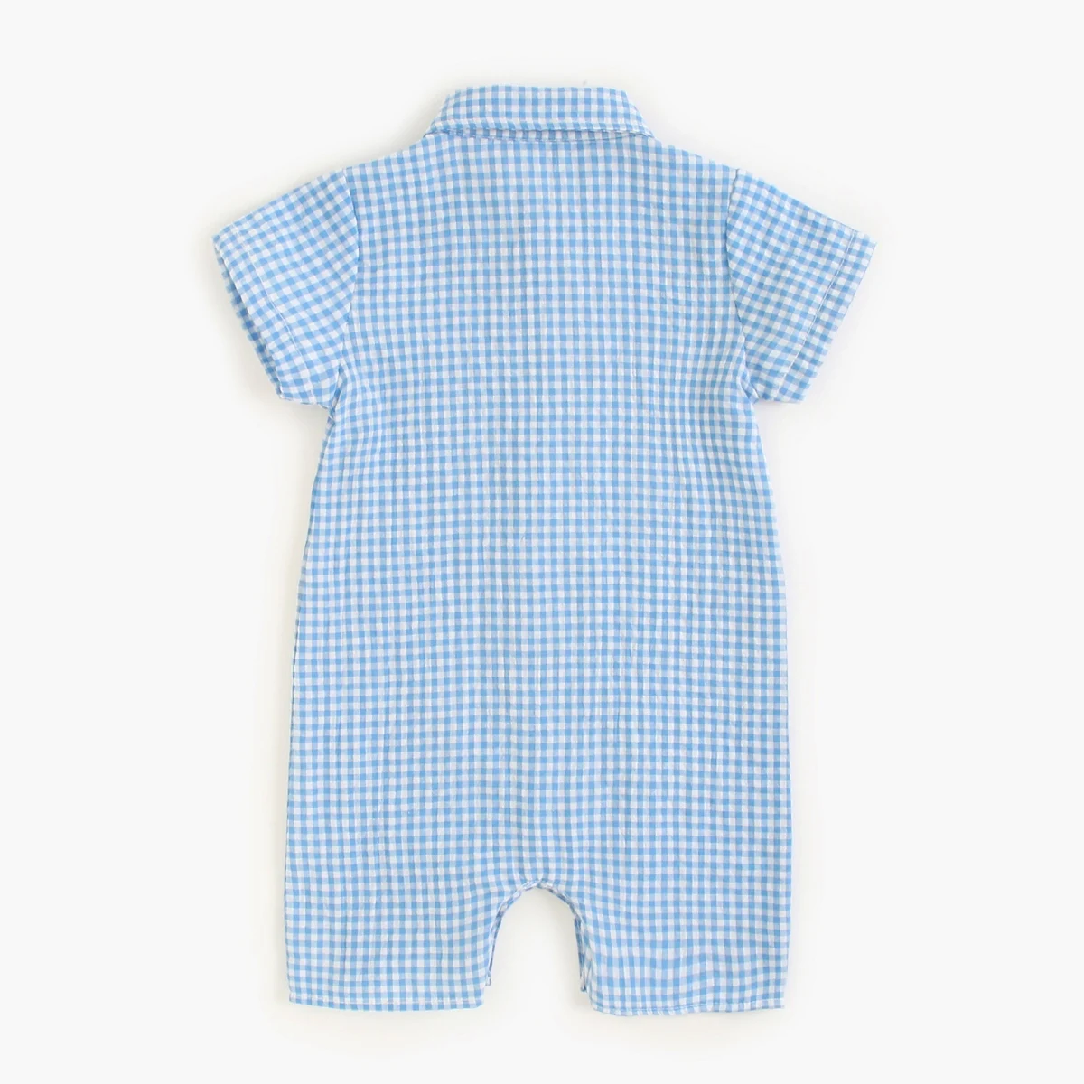 Sanlutoz Summer Baby Boys Jumpsuits Cotton Fashion Short Sleeve Plaid Baby Clothing thumbnail 4