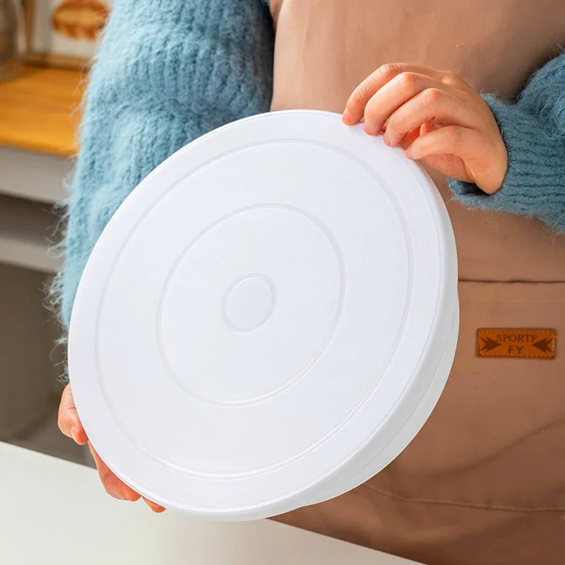 PP Plastic Cake Turntable Rotating Anti-Skid Cake Plate Rotary Table Round Cake Stand Cake Decorating Tools Kitchen Baking Tool thumbnail 3