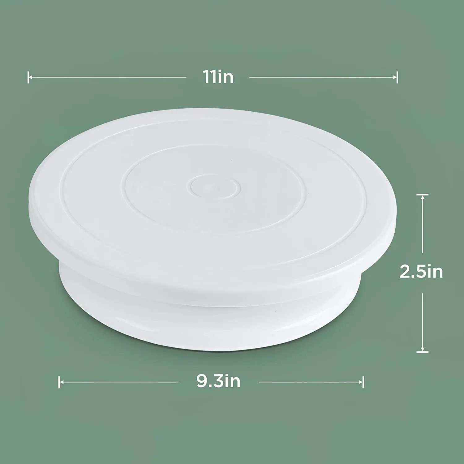 PP Plastic Cake Turntable Rotating Anti-Skid Cake Plate Rotary Table Round Cake Stand Cake Decorating Tools Kitchen Baking Tool thumbnail 6