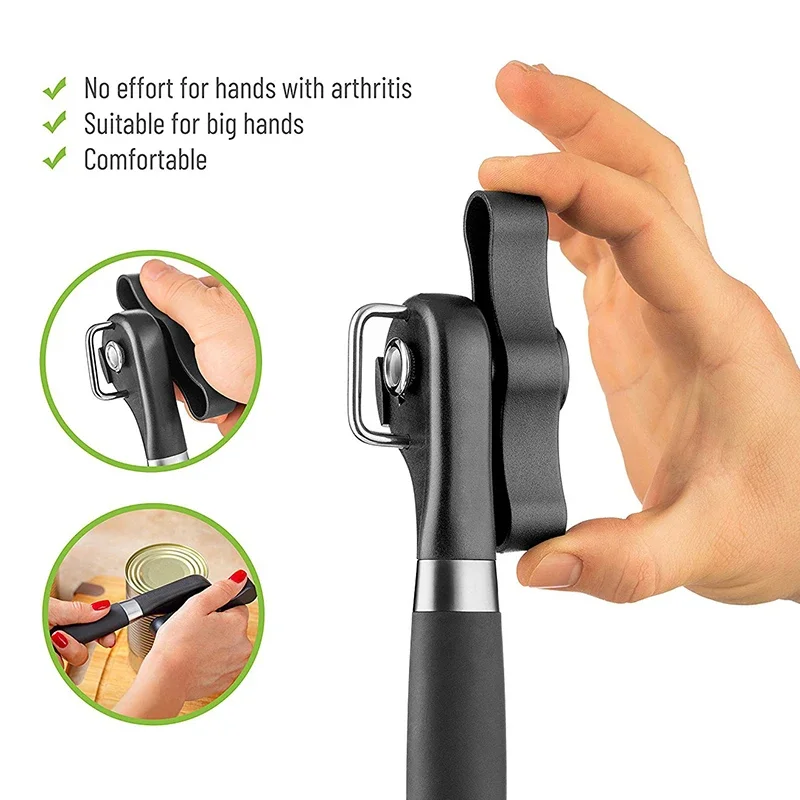 Manual Can Opener Stainless Steel Jar Bottle Openers Professional Kitchen Gadgets Side Cut Jars Tin Can Opener With Turn Knob thumbnail 3
