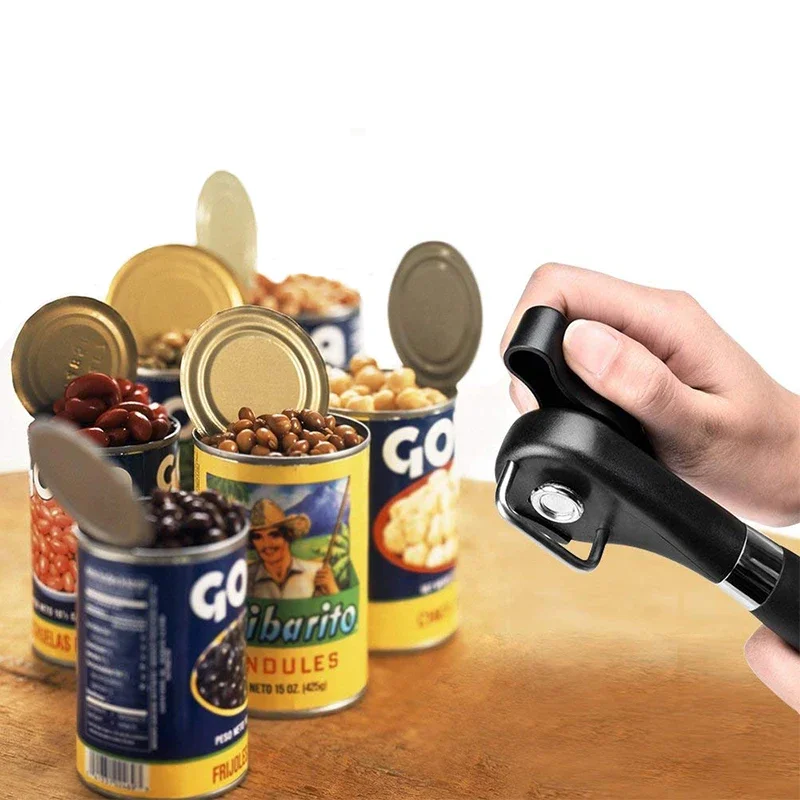 Manual Can Opener Stainless Steel Jar Bottle Openers Professional Kitchen Gadgets Side Cut Jars Tin Can Opener With Turn Knob thumbnail 6