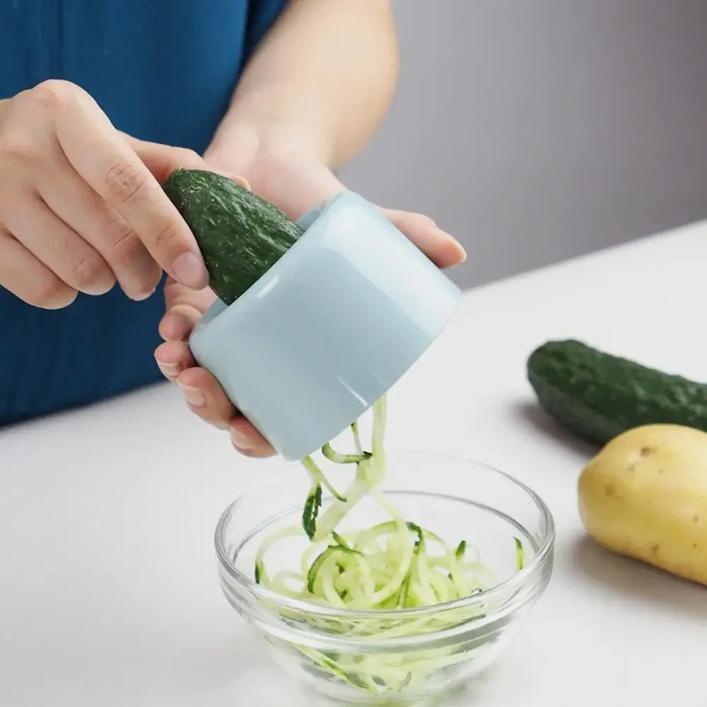 Handheld Spiral Blade Grater Carrot Cucumber Grater Vegetable Fruit Spiralizer Slicer Salad Tool Spaghetti Maker Kitchen Gadget thumbnail 4