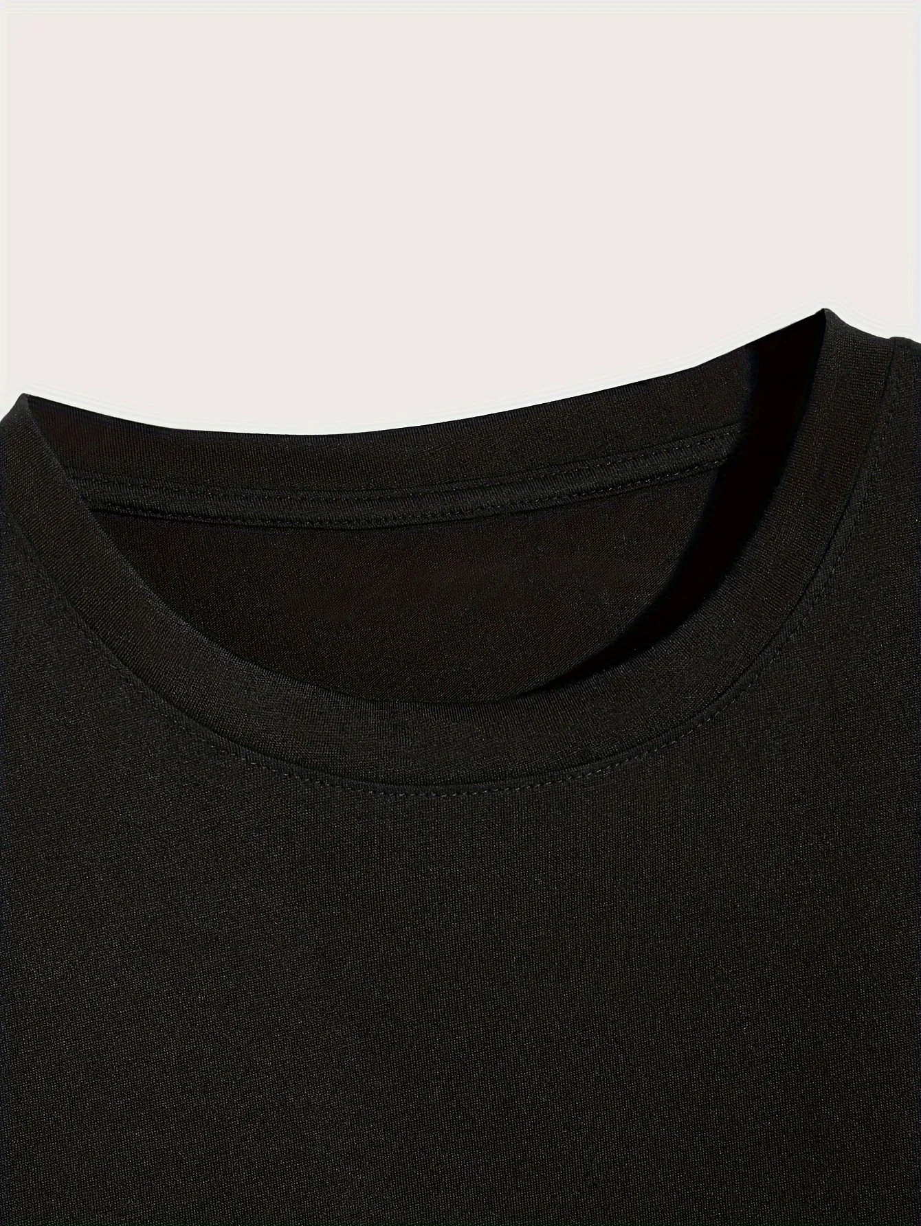Summer 100% pure cotton men's fashionable casual fitness loose round neck short sleeved T-shirt top thumbnail 3