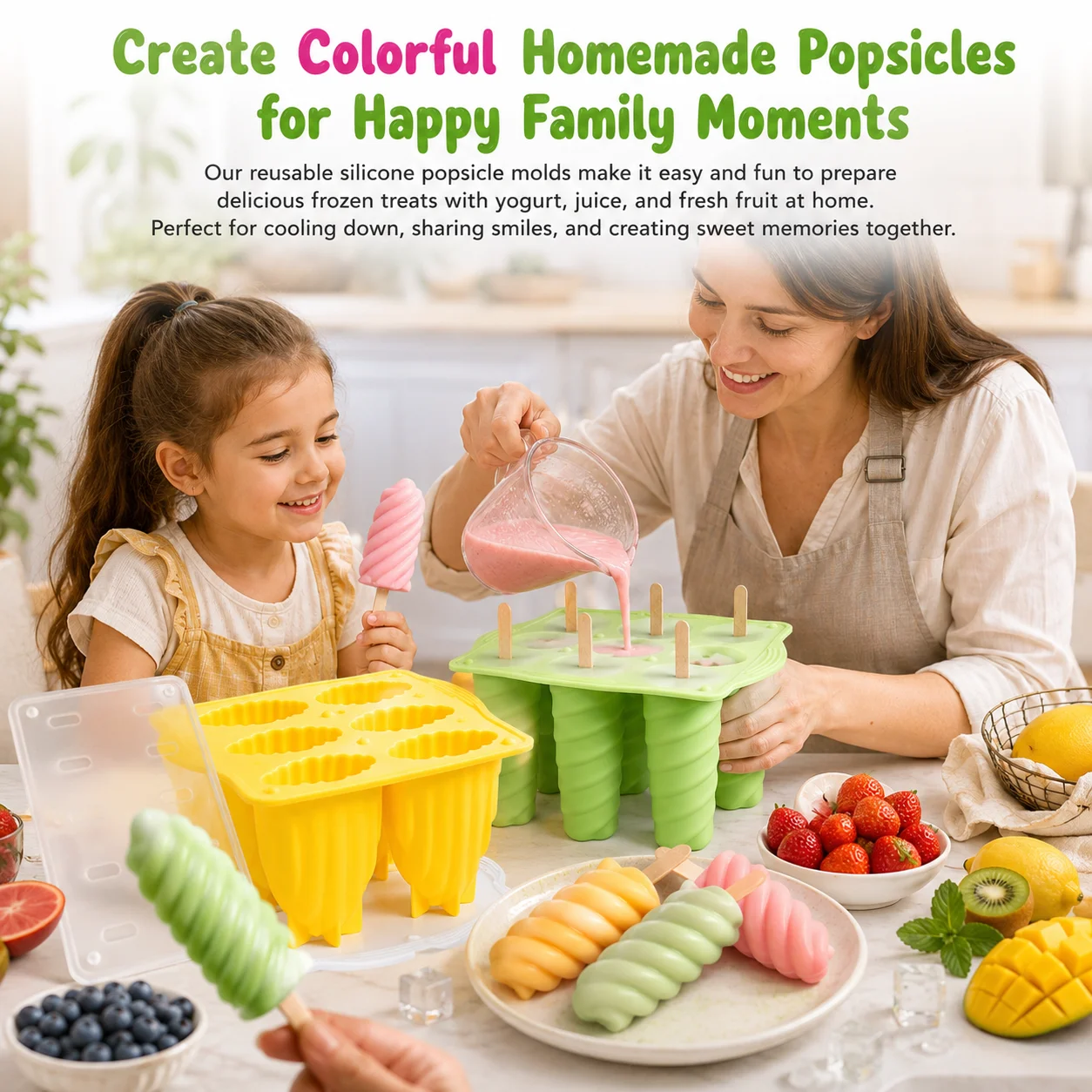 Silicone Popsicle Molds Unique Spiral And Shell Ice Pop Maker Flexible Reusable Ice Cream Tray For Homemade Summer Treats thumbnail 3