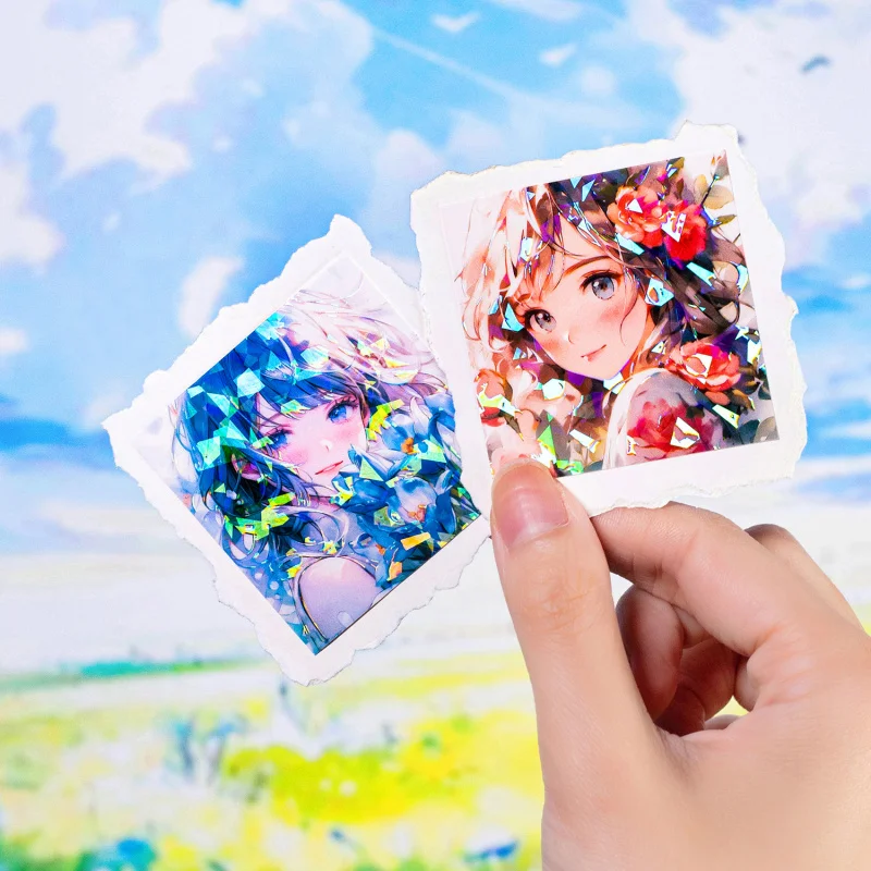 1pack/10pcs Anime Girl Character Stickers, Cute Manga Female Designs & Self-Adhesive, for Journal DIY Scrapbook Deco thumbnail 3