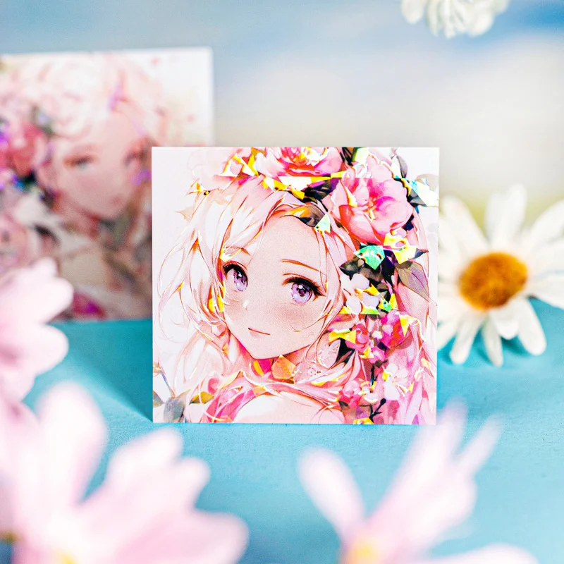 1pack/10pcs Anime Girl Character Stickers, Cute Manga Female Designs & Self-Adhesive, for Journal DIY Scrapbook Deco thumbnail 2