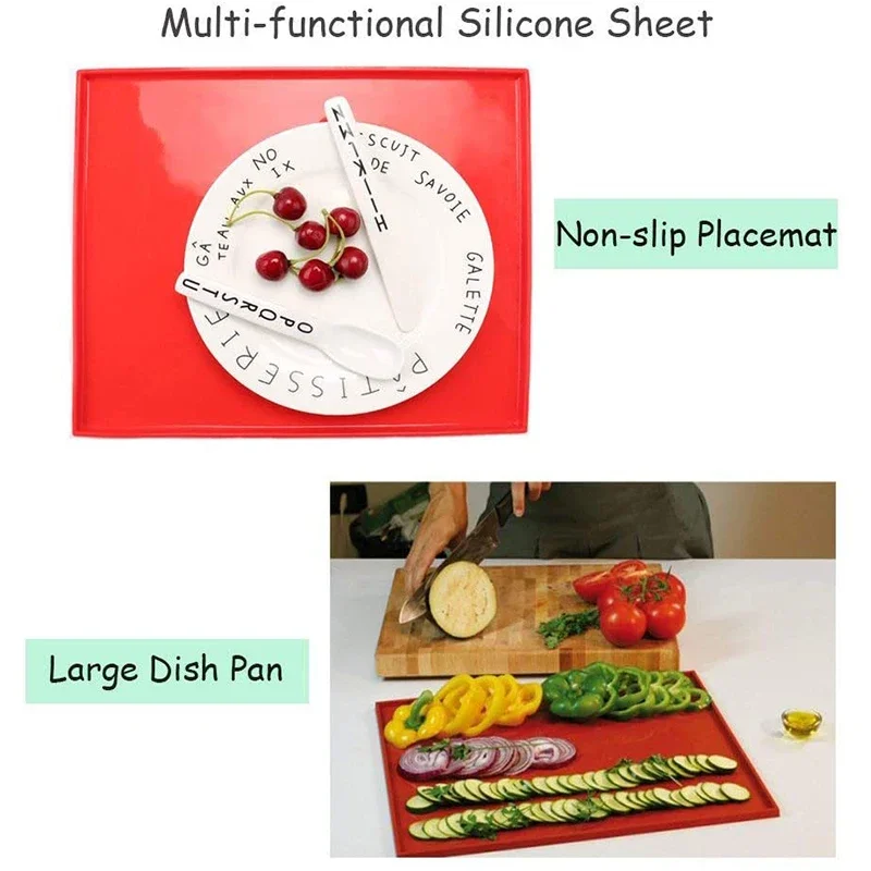 Non-Stick Silicone Swiss Roll Mats Cake Rolls Molds Baking Mat Rolling Dough Oven Mat Baking Inserts Sheet Kitchen Accessories thumbnail 4