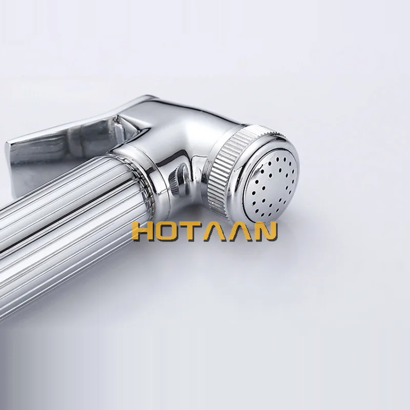 Chrome Plated Bidet Faucet bathroom bidet toilet faucet mixer hygienic shower clean muslim shower portable bidet gun sprayer thumbnail 3