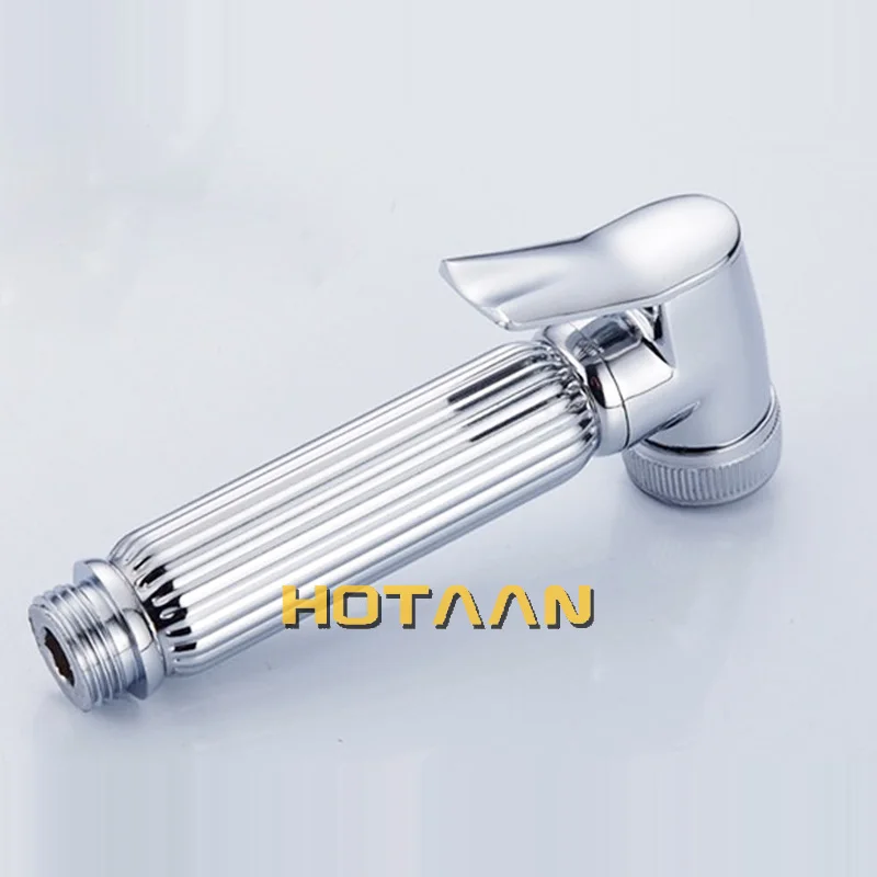Chrome Plated Bidet Faucet bathroom bidet toilet faucet mixer hygienic shower clean muslim shower portable bidet gun sprayer thumbnail 4