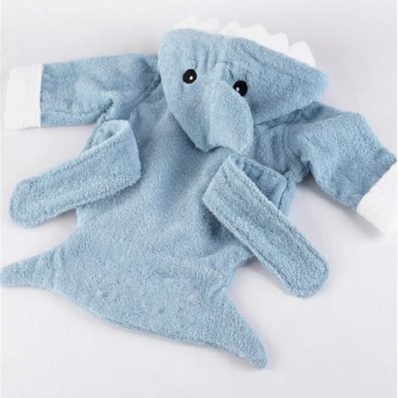 Blue Shark Baby Bath Towels Mouse Newborn Blanket Bedding Swaddle Animal Bebe Bathrobe Hooded Bathing Towel baby stuff thumbnail 3