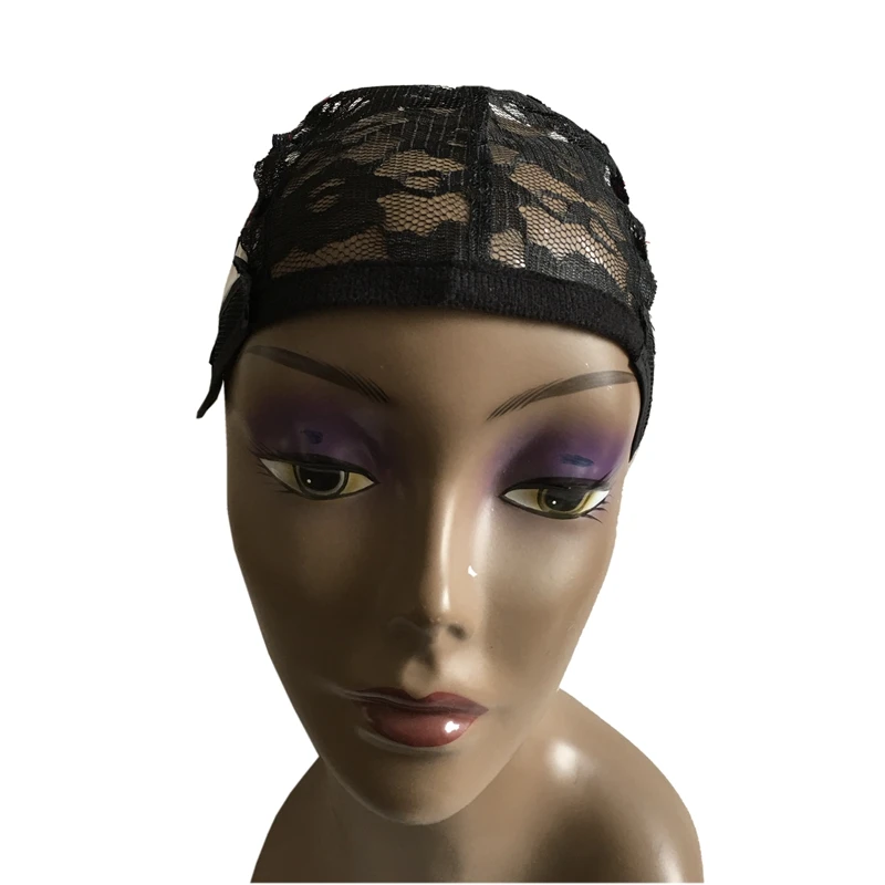 5 Pcs Black Plastic Wig Making Cap for Machine Wigs Hair Net with Adjustable Strap Wig net thumbnail 4