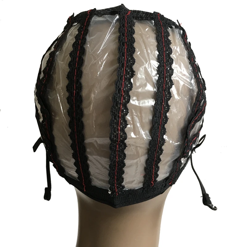 5 Pcs Black Plastic Wig Making Cap for Machine Wigs Hair Net with Adjustable Strap Wig net thumbnail 3