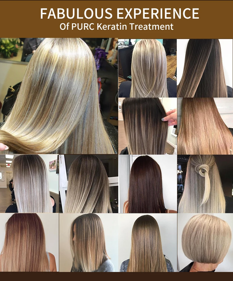 PURC Brazilian Keratin Hair Treatment for Curly Damaged Hair Straightening Smoothing Scalp Treatment Purifying Shampoo Hair Care thumbnail 5