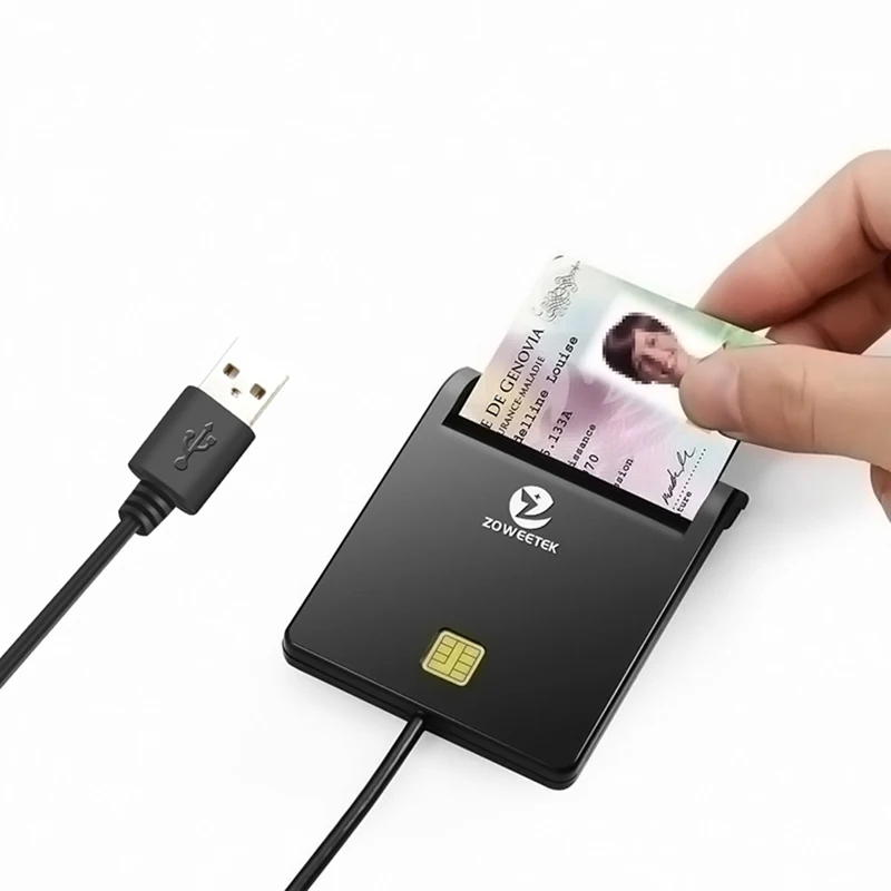 Zoweetek USB ID Smart Card Reader Electronic DNI Reader for ISO 7816 EMV IC DNIE Chip DNI Smart Card ZW-12026-1 thumbnail 5