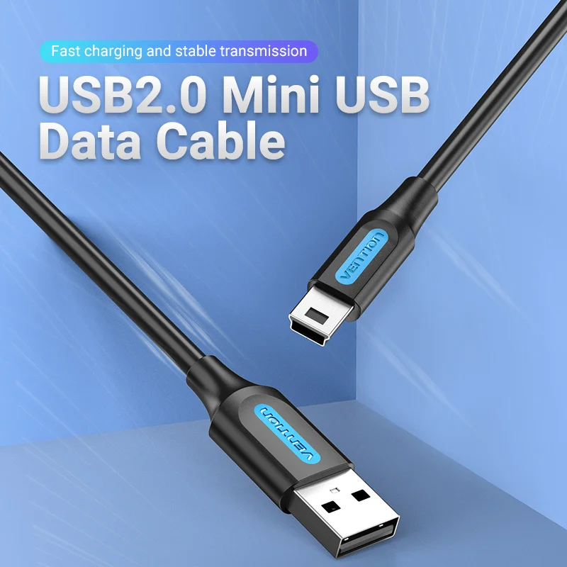 Vention Mini USB Cable Fast Charging USB to Mini USB Data Cable for Digital Camera HDD MP3 MP4 Player DVR GPS Mini USB 2.0 Cable thumbnail 2