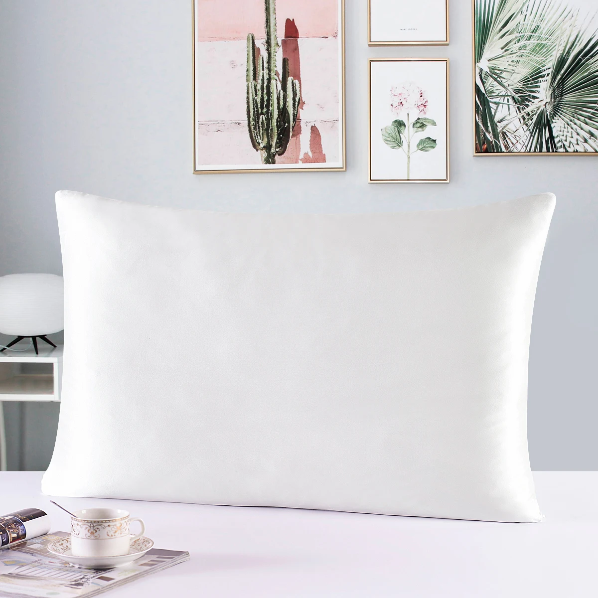 100% Nature Mulberry Silk Pillowcase Zipper Pillowcases Pillow Case For Healthy Standard Queen King Multicolor