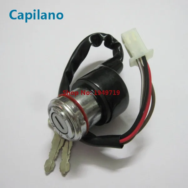 motorcycle scooter GN125 4 wire line ignition switch power door lock set for Suzuki 125cc GN 125 electric spare parts thumbnail 2