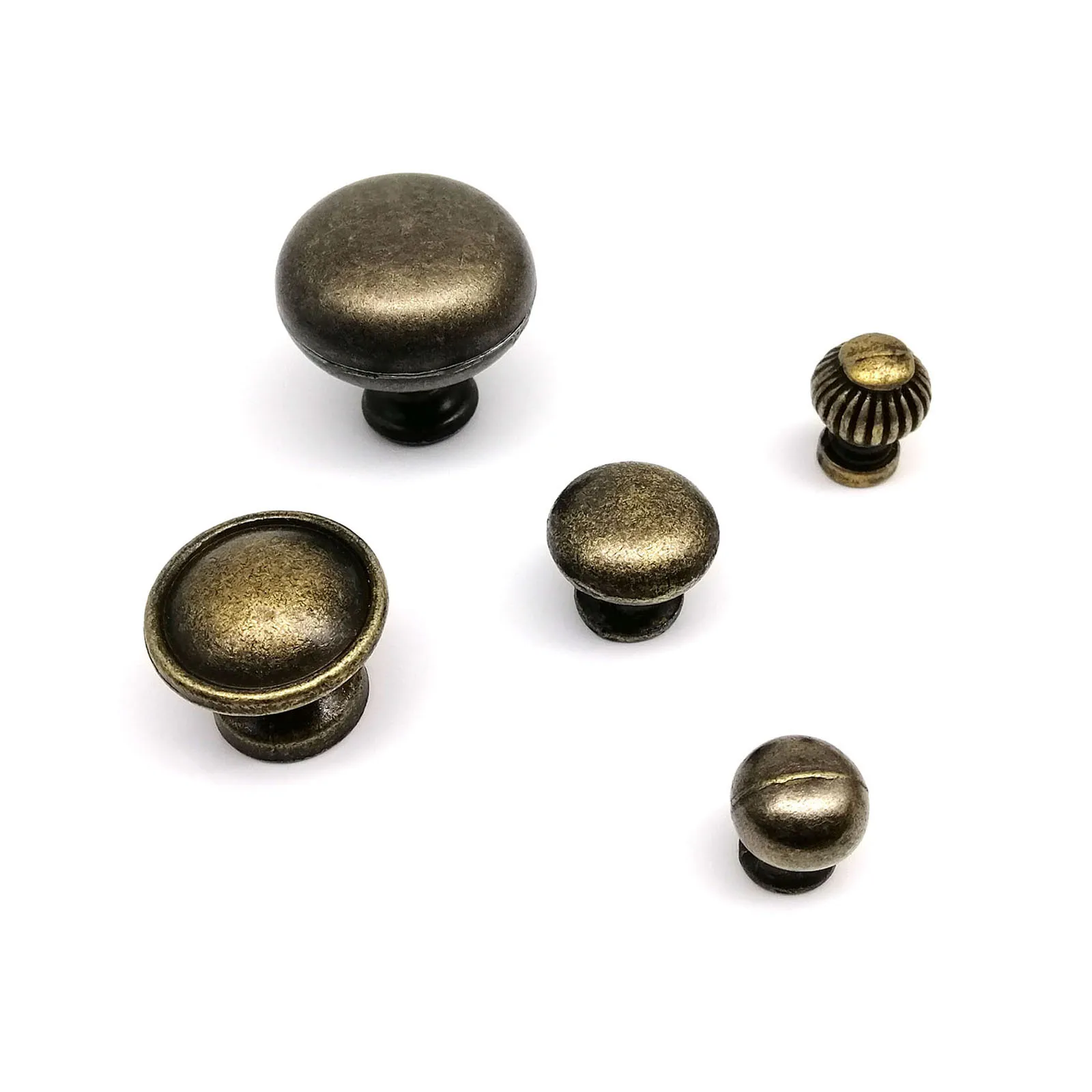 Antique brass Vintage Round Flower Furniture Cabinet Cupboard Dresser Chest Closet Drawer Door Window Handle Pull Knob thumbnail 5