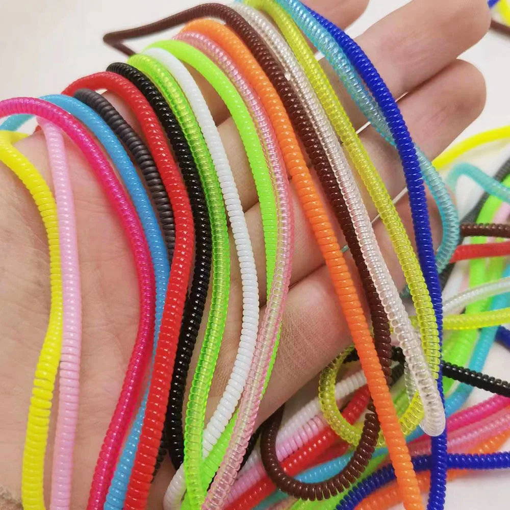 60cm Colors Data Cable Protective Sleeve Spring twine For Iphone Android USB Charging Earphone Case Cover Bobbin Winder thumbnail 6