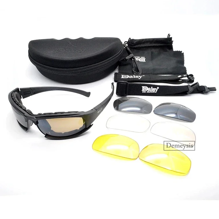 Daisy Tactical Polarized Glasses Outdoor Sport Goggles Sunglasses with 4 Lens Original Box Men Shooting Hiking Eyewear Gafas thumbnail 2