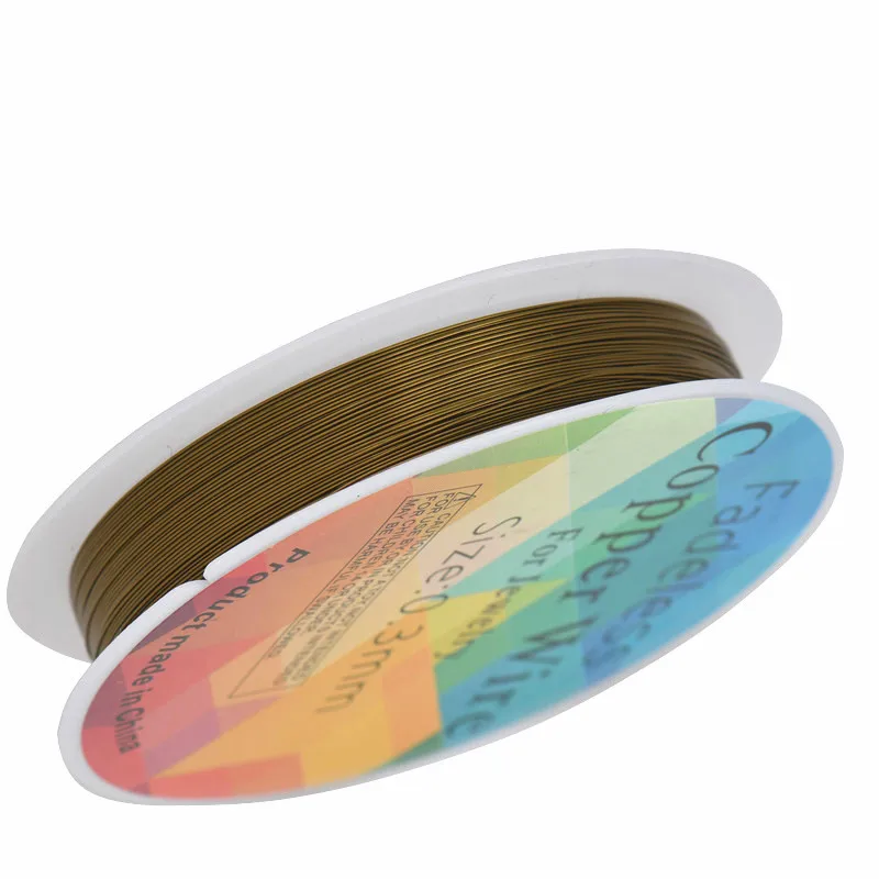 Colorfast Copper Wire For Bracelet Necklace Jewelry DIY Accessories 0.2/0.25/0.3/0.5/0.6/0.7/1.0mm Craft Beading Wire HK018 thumbnail 3