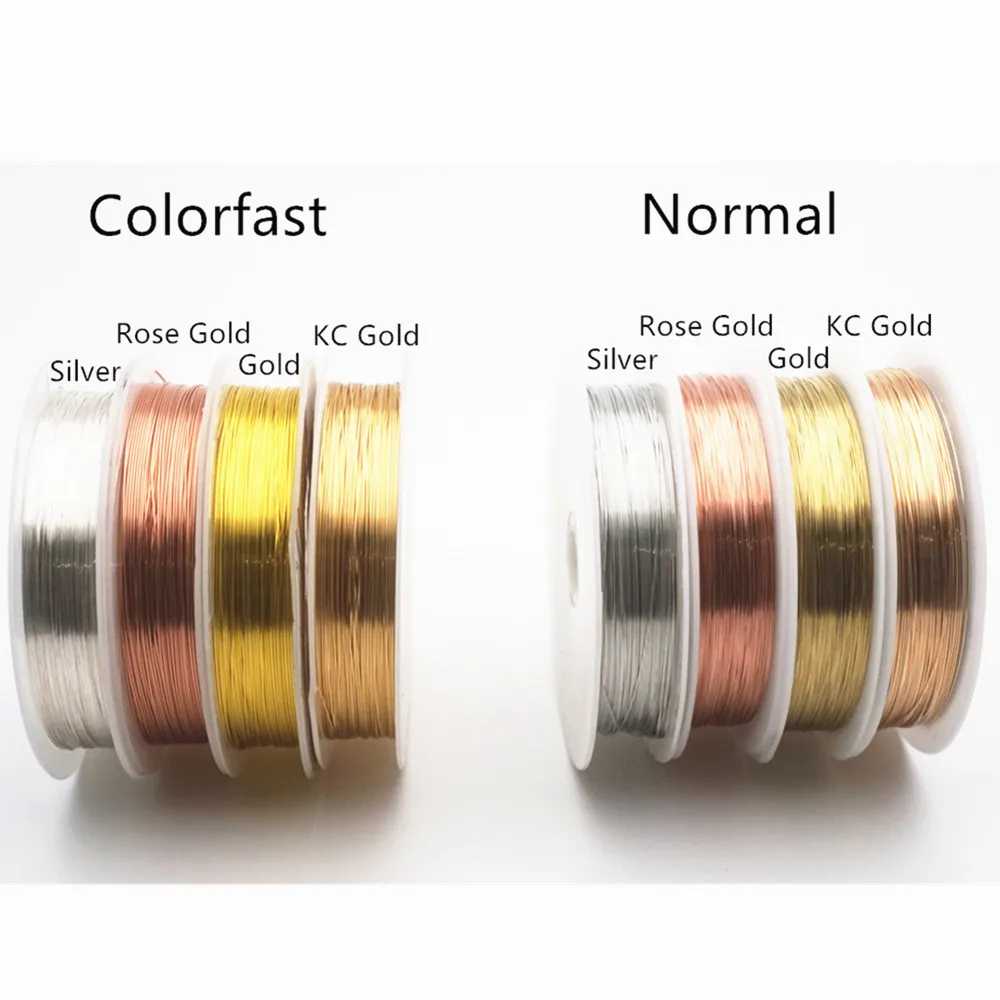 Colorfast Copper Wire For Bracelet Necklace Jewelry DIY Accessories 0.2/0.25/0.3/0.5/0.6/0.7/1.0mm Craft Beading Wire HK018 thumbnail 5