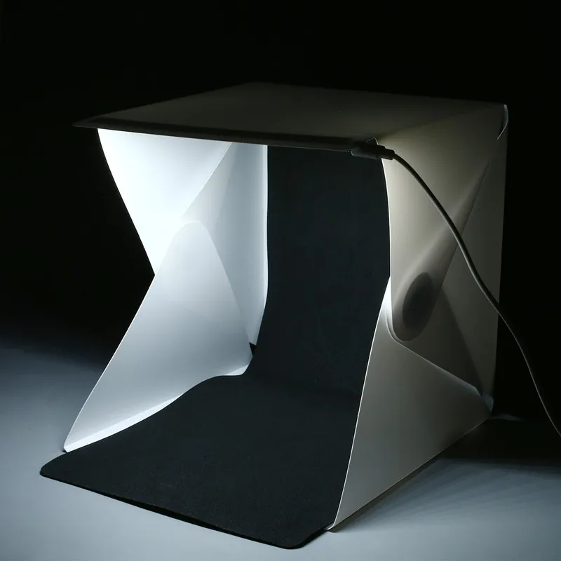 Portable Mini Photo Studio Box Photography Backdrop Built-in LED Light Photo Box fold  Photo Studio  Soft Box thumbnail 3