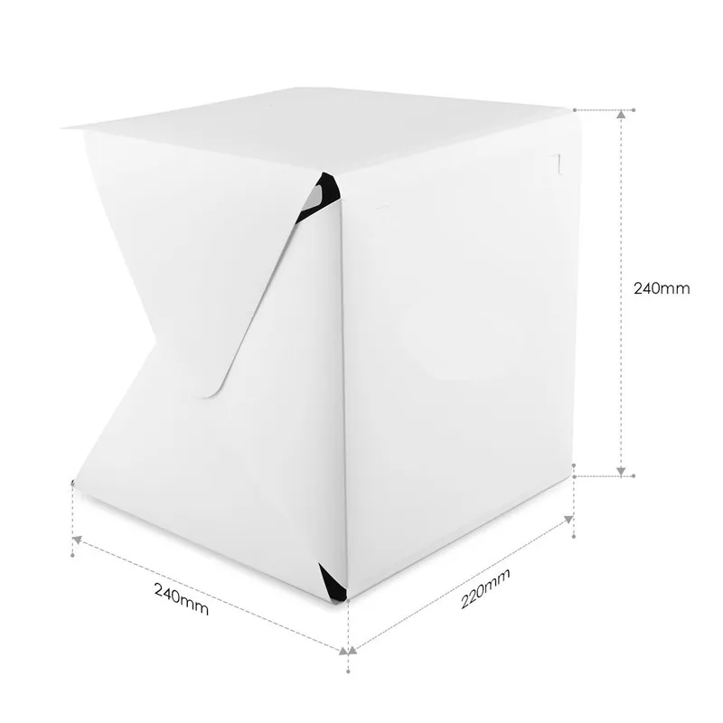 Portable Mini Photo Studio Box Photography Backdrop Built-in LED Light Photo Box fold  Photo Studio  Soft Box thumbnail 2