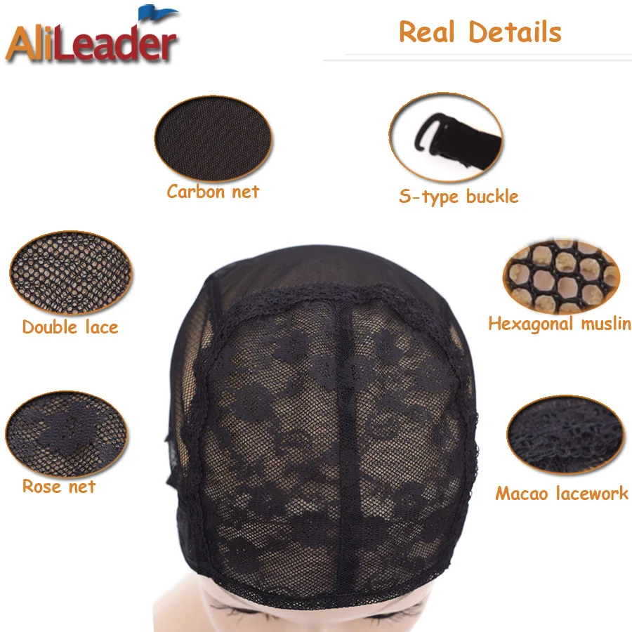 Hot Selling 5 Pcs New Fishnet Mesh Wig Cap Stretchable Lace Wig Caps For Making Wigs With Adjustable Straps Bonnet Perruque thumbnail 4