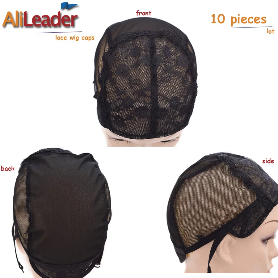Hot Selling 5 Pcs New Fishnet Mesh Wig Cap Stretchable Lace Wig Caps For Making Wigs With Adjustable Straps Bonnet Perruque thumbnail 5