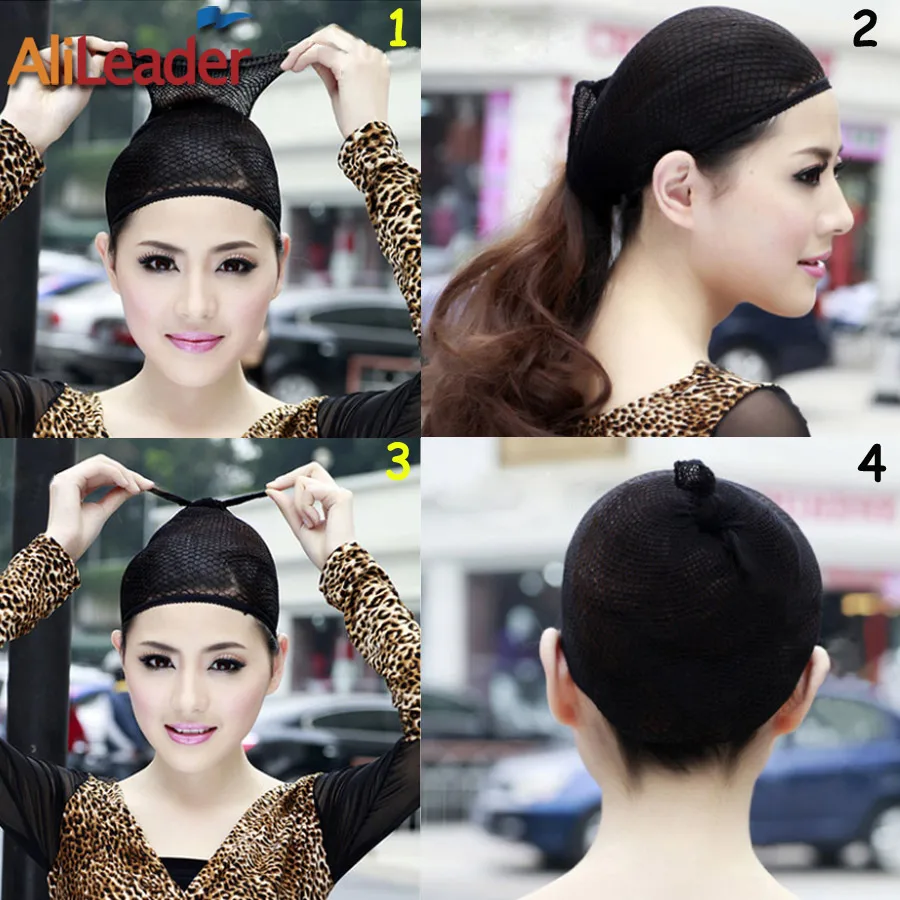 1/2/5Pcs Nylon Hair Net Good Quality Wig Hair Nets With Elastic New Fashion Hairnet Mesh Wig Caps For Women Open Ended Wig Cap thumbnail 6