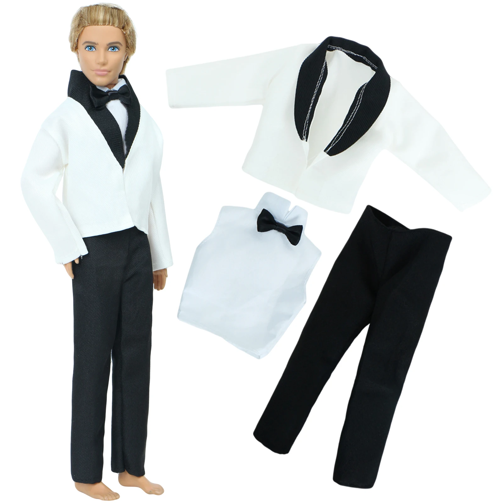 Lot Style 1 Set Daily Business Suit Outfits Pants + Shirt Coat Jacket Men Clothes for 30cm Doll Accessories Baby Girl Boy Toys thumbnail 4