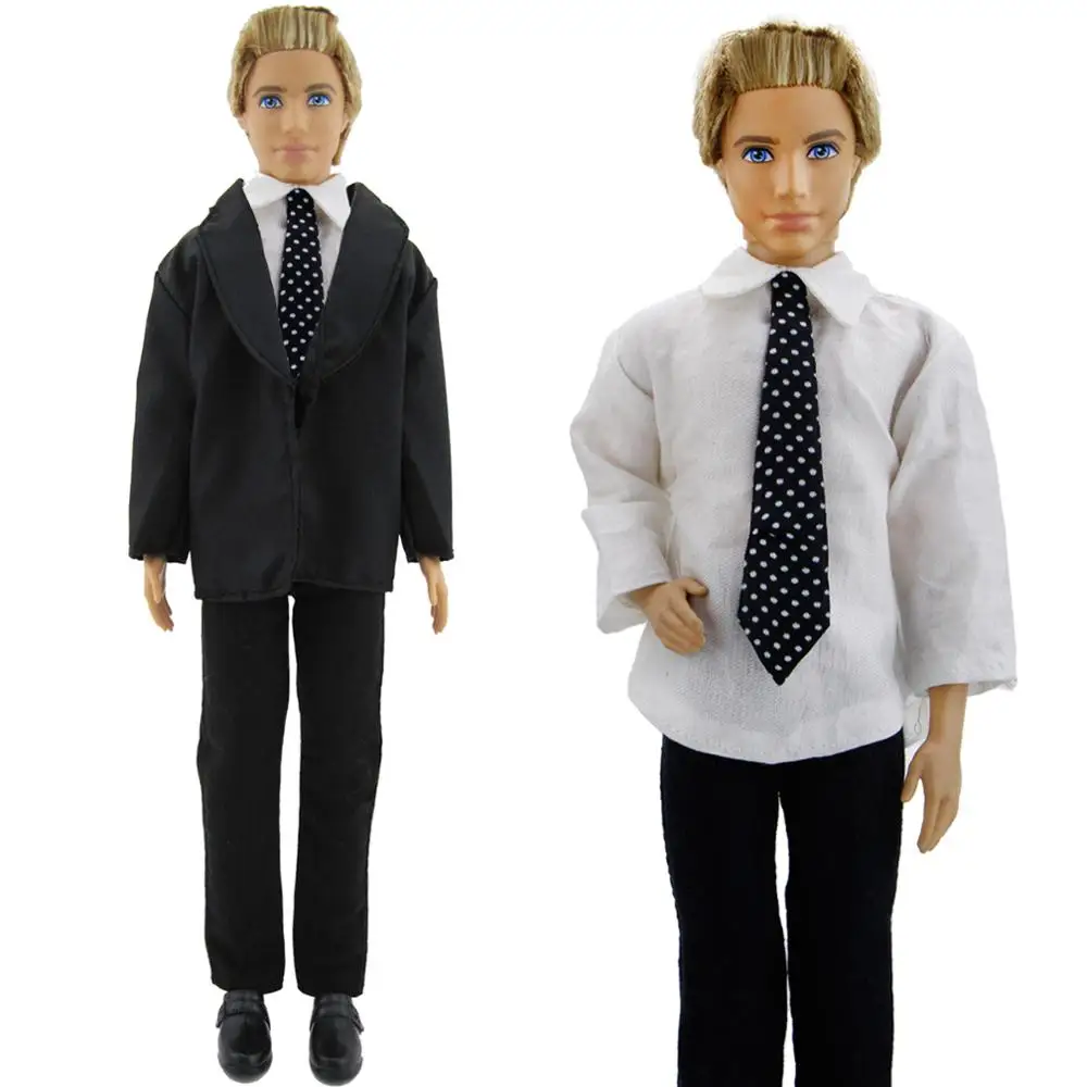 Lot Style 1 Set Daily Business Suit Outfits Pants + Shirt Coat Jacket Men Clothes for 30cm Doll Accessories Baby Girl Boy Toys thumbnail 3