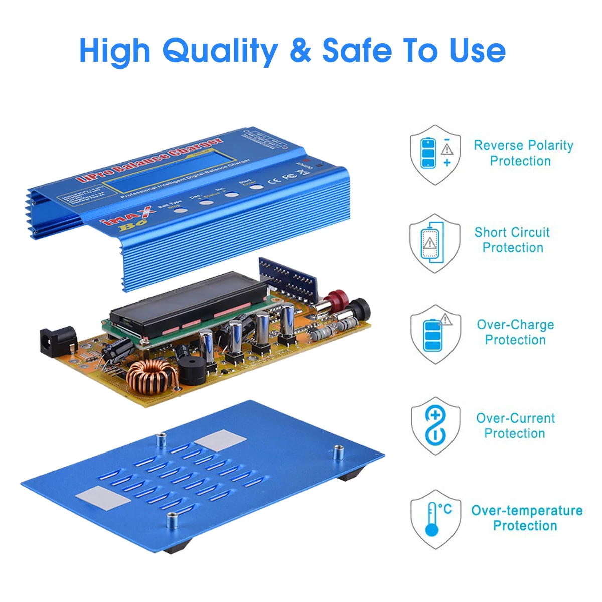HTRC iMAX B6 80W Battery Charger Lipo NiMh Li-ion Ni-Cd Digital RC Lipo Charger + 15V 6A Adapter Balance Charger Discharger thumbnail 5