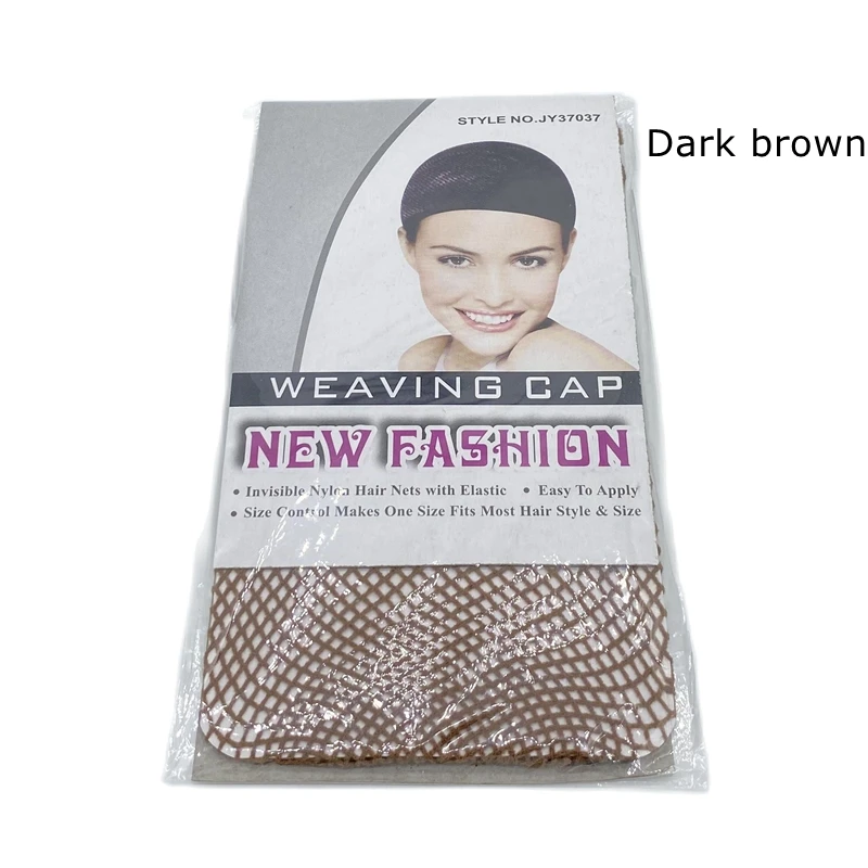 20 packs NEW Fashion  Weaving Cap Stretchable Elastic Hair Net Top Open Snood Wig Cap Hairnet Hair Mesh thumbnail 3