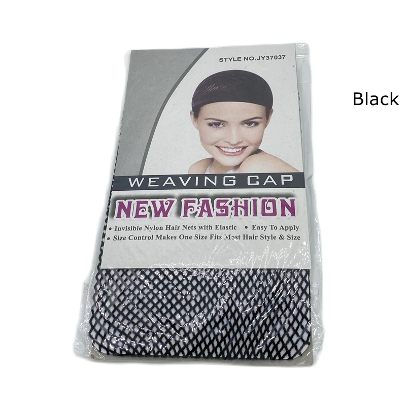 20 packs NEW Fashion  Weaving Cap Stretchable Elastic Hair Net Top Open Snood Wig Cap Hairnet Hair Mesh thumbnail 4