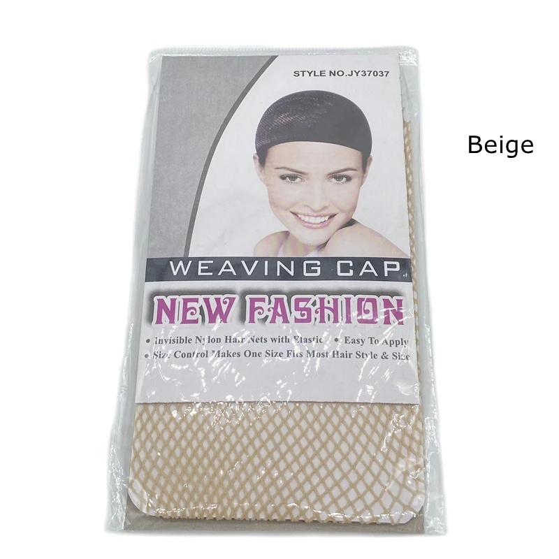 20 packs NEW Fashion  Weaving Cap Stretchable Elastic Hair Net Top Open Snood Wig Cap Hairnet Hair Mesh thumbnail 2
