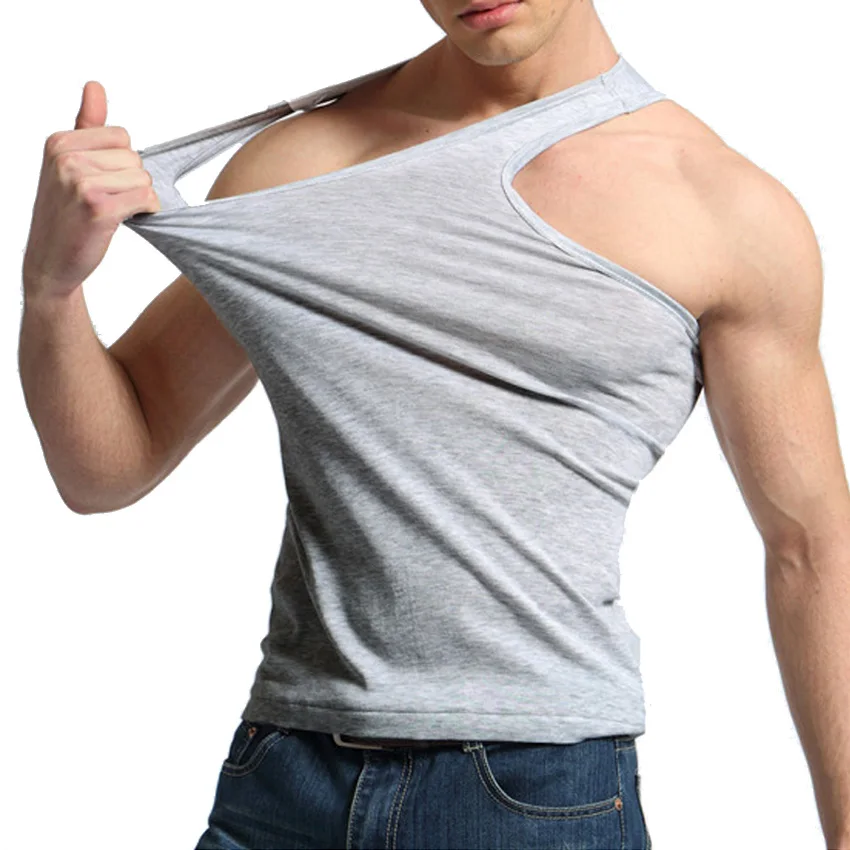 Tank Tops Men 100% Cotton Solid Vest Male Breathable Sleeveless Tops Slim Casual Gym Running Comfortable Undershirt Mens Gift thumbnail 5