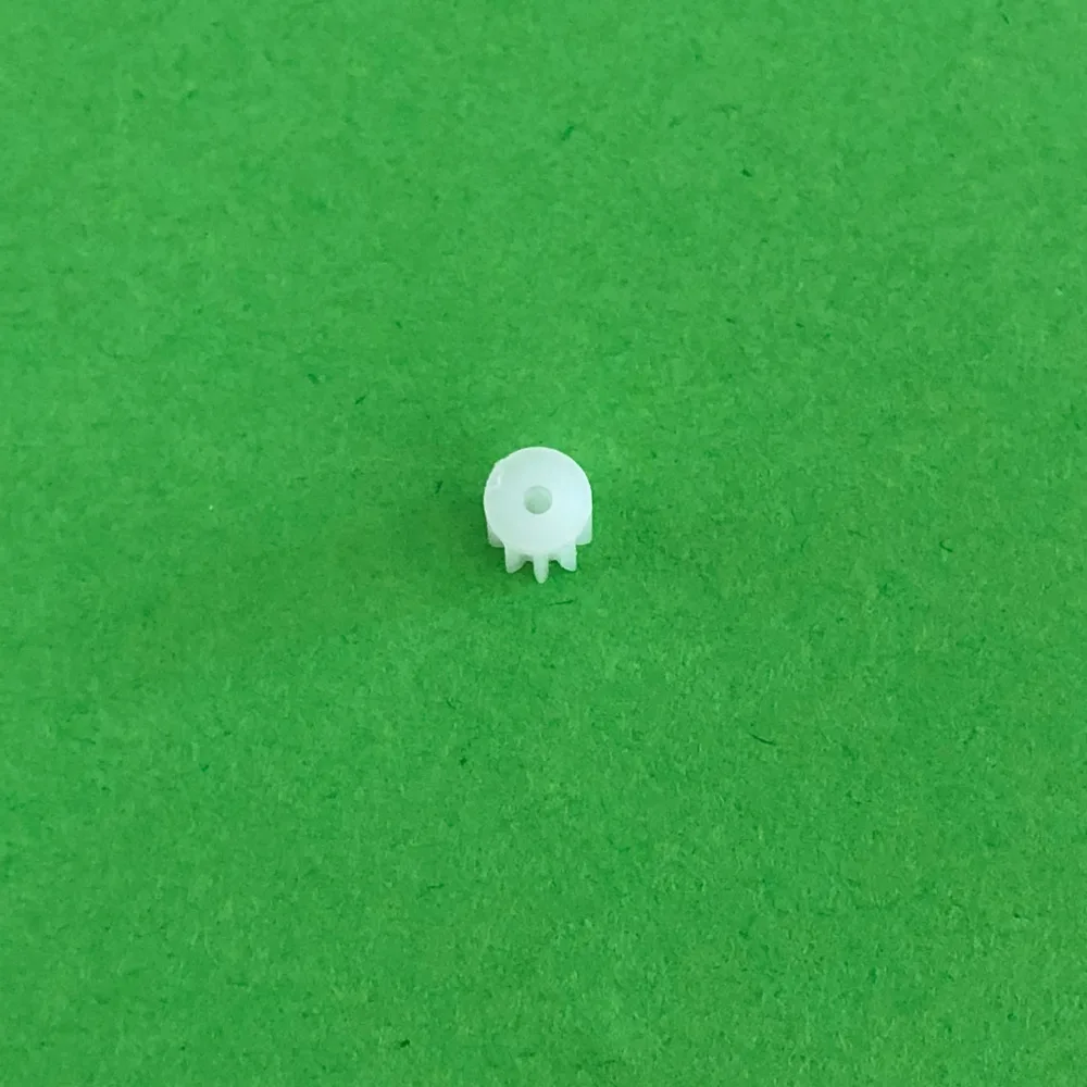 10pcs/lot  K021Y  91A Mini Plastic Motor Shaft Gear Sets 9 Tooth 1mm Hole Diameter DIY Helicopter Robot  High Quality On Sale thumbnail 5