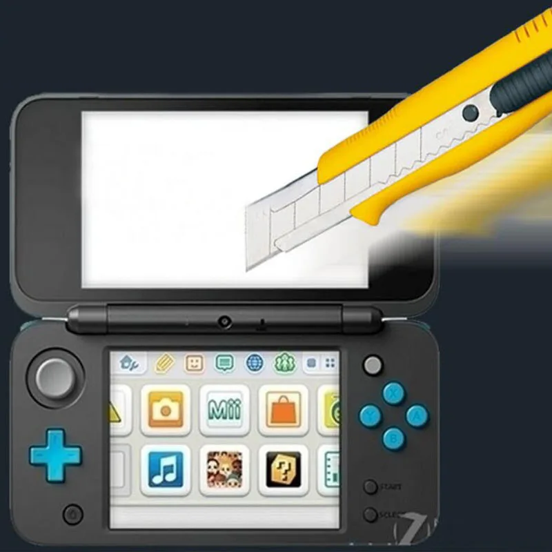 Top Tempered Glass LCD Screen Protector+Bottom Clear Full Cover Protective Film Guard for Nintendo New 2DS XL/LL 2DSXL/2DSLL thumbnail 3