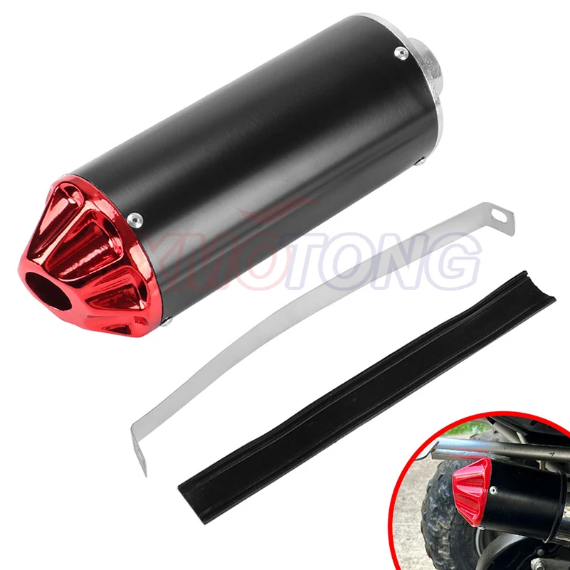 Aluminum 28MM Motorcycle Exhaust Muffler Pipe Adjustable 2 Stroke For Street Scooter Motocross ATV