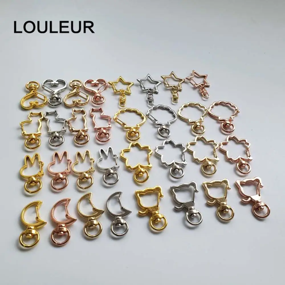 Louleur Key Chain Key Ring Keychain Bronze Rhodium Gold Color 28mm Long Round Split Keyrings DIY Jewelry Making Wholesale thumbnail 5