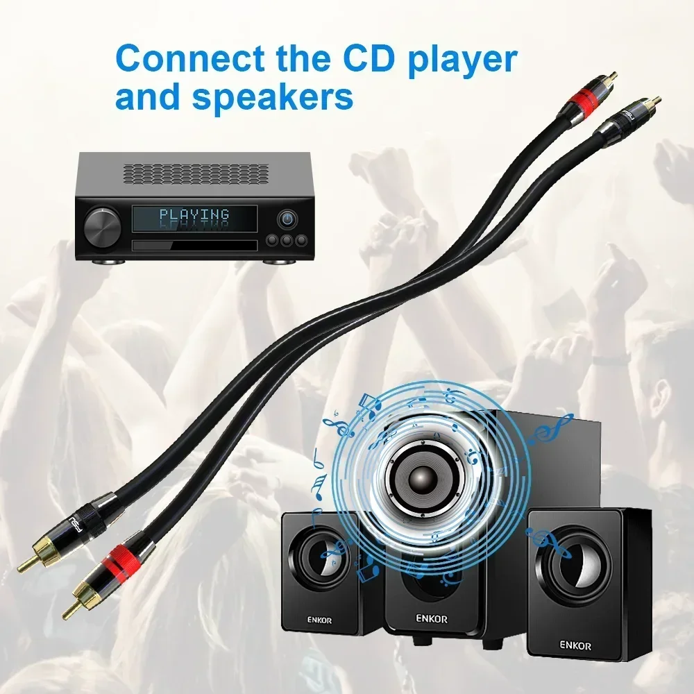Coaxial Digital Audio RAC Cable SPDIF RCA to RCA Cable Audio Video Male for DVD Projector TV Speaker Amplifier 0.5M 1M 2M 3M 5M thumbnail 2