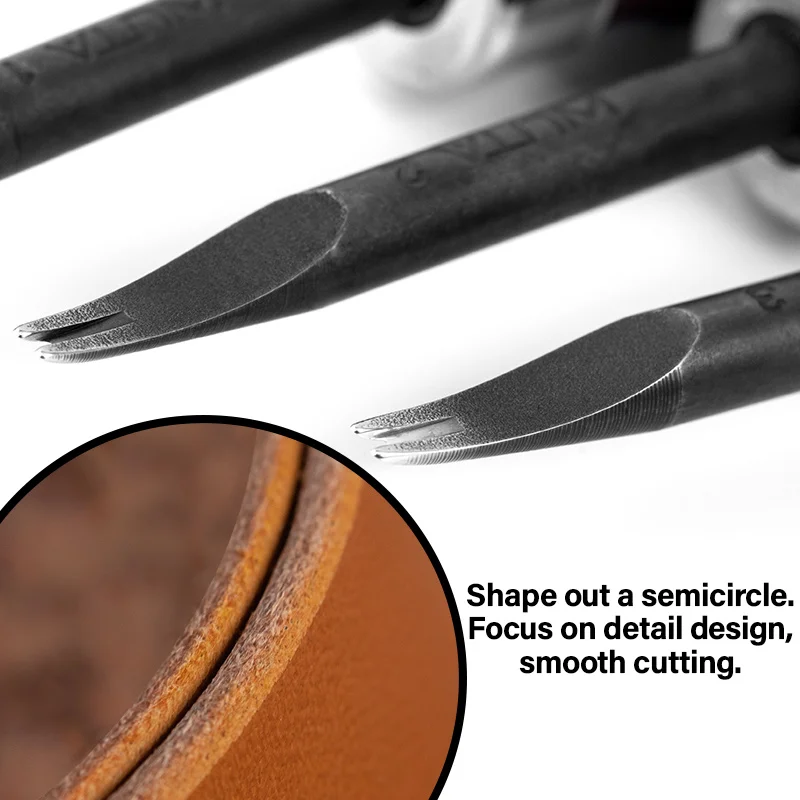 WUTA Sharp Leather Edge Beveler Edge Skiving Polishing Leather Tools DIY Belt Maker High Carbon Steel Leather Craft Beveller thumbnail 6