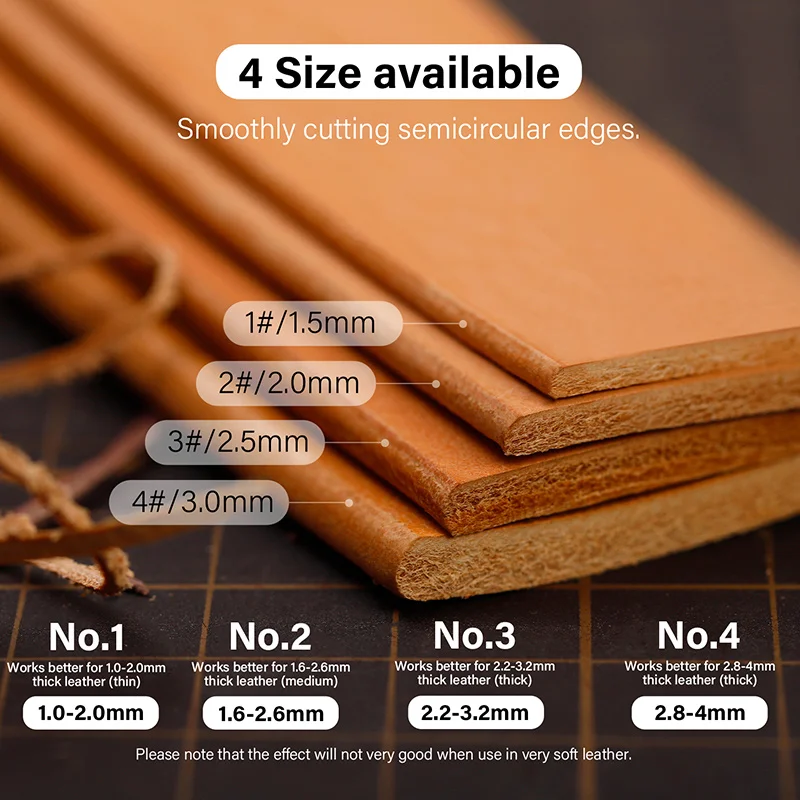 WUTA Sharp Leather Edge Beveler Edge Skiving Polishing Leather Tools DIY Belt Maker High Carbon Steel Leather Craft Beveller thumbnail 4