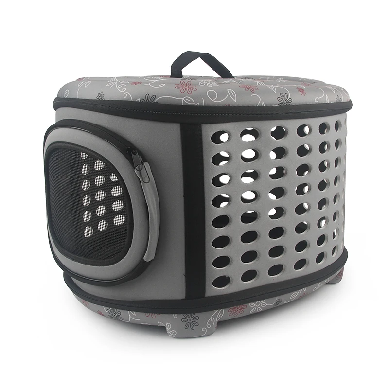 Travel Pet Bag Cat Flower Carriers Bags Breathable Pink Folding Small Dog Outdoor Shoulder Bag Folding Cats Carrying thumbnail 5