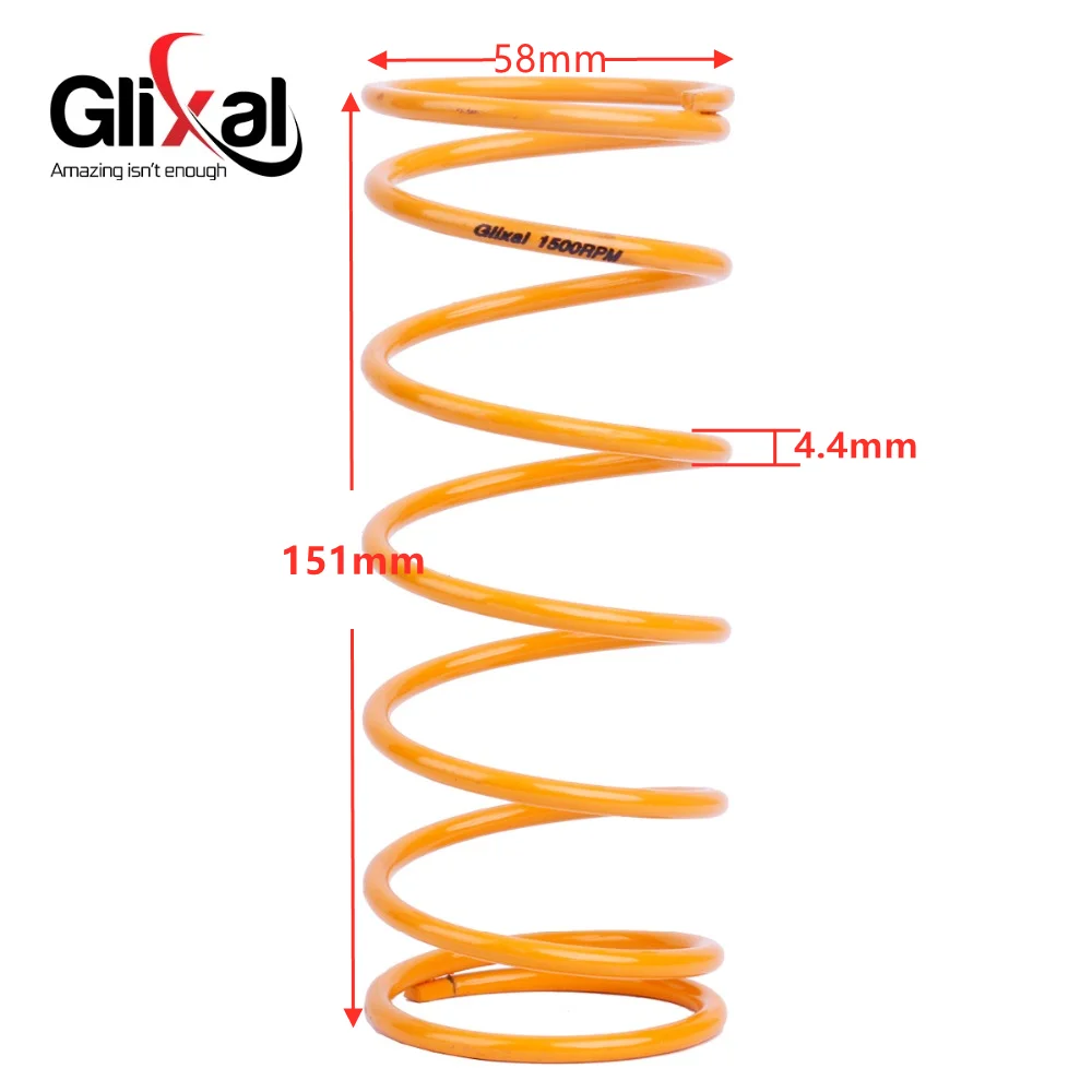 Glixal High Performance Racing ATV Scooter Torque Spring Clutch Springs GY6 125cc 150cc 157QMJ 152QMI Engine (1500Rpm,Yellow) thumbnail 4
