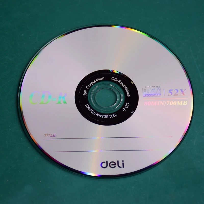 4PCS/LOT Deli 3725 CD-R Blank Discs Recordable Compact Disc 700MB/80min/52x CD-R BLANK Discs thumbnail 4