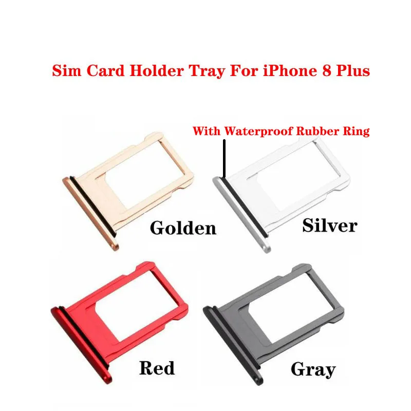 Sim Card Tray Slot Holder Adapter With Waterproof Rubber Ring For iPhone 8 Plus Replacement Mobile Phones Accessories thumbnail 3